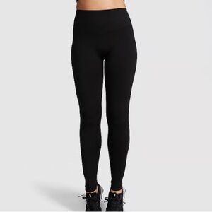 PINK Victoria Secret Seamless Classic Leggings,Pure Black High-Waisted Size M